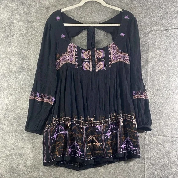 green emerald velvet dress Free People Fleur Du Jour Dress, Sweet Bohemian Embroidered Summer Dresses  from Spool 72 main image 0